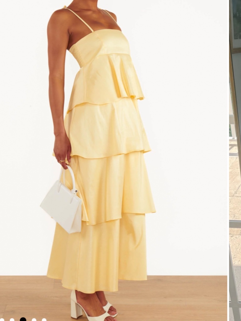 Show Me Your MuMu Meet Cute Dress in Pale Yellow - Picture 2 of 4